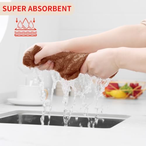 Homaxy 100% Cotton Waffle Weave Kitchen Dish Cloths 8-Pack - Image 3