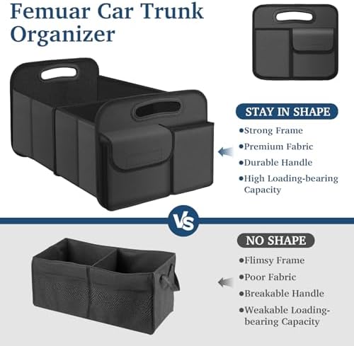 Femuar Car Trunk Organizer, Car Storage Organizer - Image 3