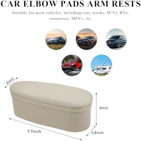 Yourkar Car Armrest Support Cover, Left Side Door Armrest Cushion Pad Extender - Image 2