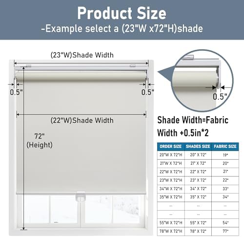 AOSKY Blackout Cordless Roller Shade - Image 3