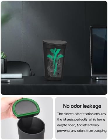 BMZX Car Trash Can with Lid Small Cup Holder Door Pocket Garbage Can Bin Trash - Image 3