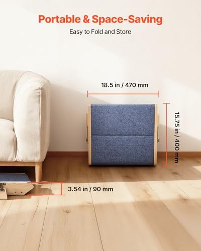 VEVOR Wood Pet Stairs, 2-Step Dog Stairs - Image 6