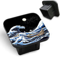 Japanese Wave Hitch Cover Fits for 2 Inch Hitch Small Wooden Boats Towing Hitch by Unknown