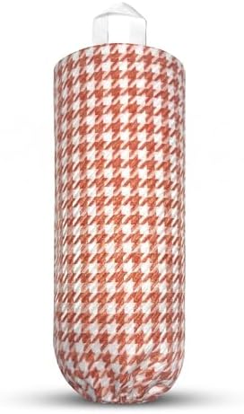 Plastic Bag Holder, Wall Mount Grocery Bag Dispenser, Yarn-dyed Houndstooth by HDDahua