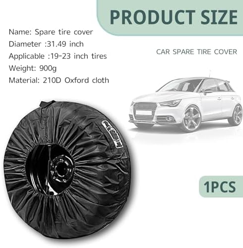 1 PC Car Tire Protector, Car Spare Tire Cover, Spare Tire Storage Bag, Universal - Image 2