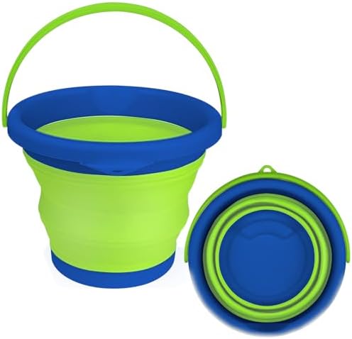 5L Collapsible Mop Bucket for Cleaning, Foldable Buckets by BIDFUL