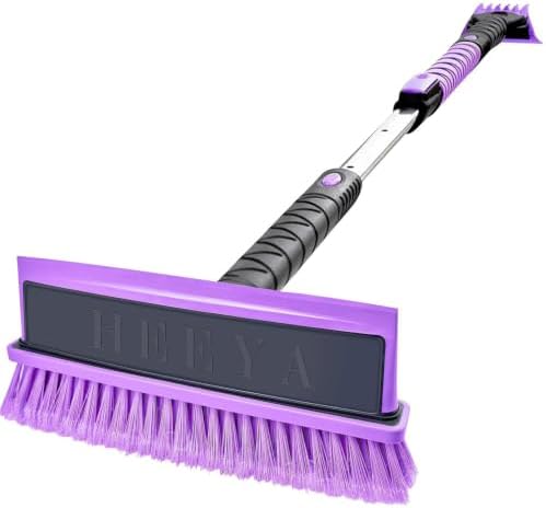 HEEYA 48 Inch Snow Brush with Squeegee and Ice Scraper by HEEYA