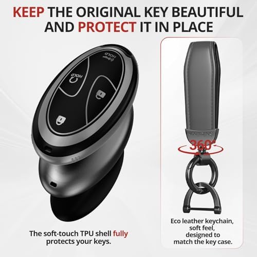 for Hyundai Key Fob Cover & Leather Keychain - Image 3