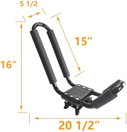 2 Pairs Heavy Duty Kayak Rack-Includes 4 Pcs Ratchet Tie-Mount on Car Roof Top - Image 3