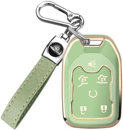 for Chevy GMC Key Fob Cover 6 Buttons Key Case 2016-2025 by MILDEAST