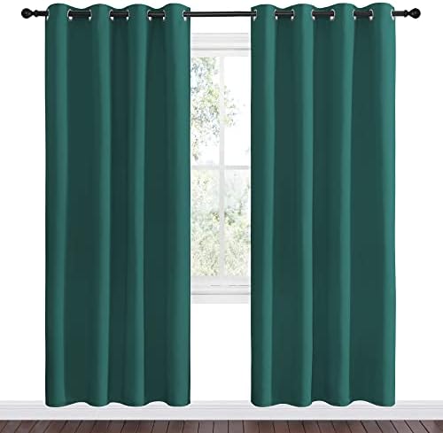 NICETOWN Hunter Green Blackout Curtains 78" Long - Image 2