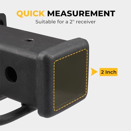 BougeRV 2 Inch Trailer Hitch Cover, Tow Tube Plug Insert Cap, 2 Packs - Image 3