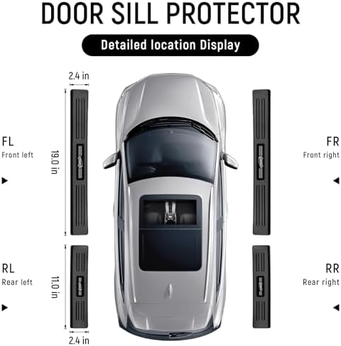 4PCS Door Sill Protector for Toyota 2026 RAV4 LE SE XLE XSE Limited Hybrid - Image 5