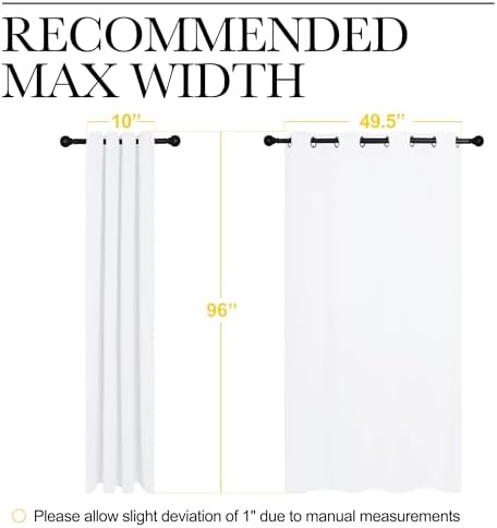 NICETOWN White Curtains for Sliding Door - Image 2