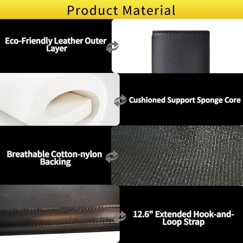 2PCS Car Seat Belt Cover Pad Extra Long 13 Inch, Car Seat Shoulder Strap Pads - Image 4