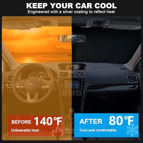 Foldable Front Windshield Sunshade fit - Image 6