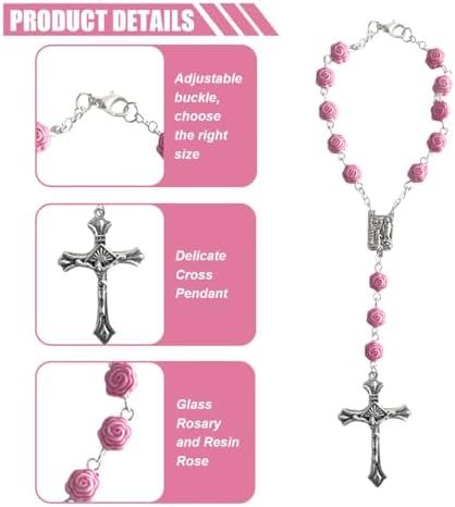 smilfuy 2PCS Car Rosary for Rearview Mirror - Image 3