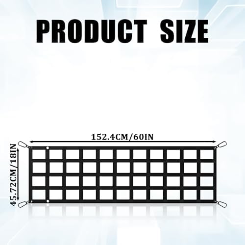 Truck Bed Cargo Net Tailgate Netting, Adjustable Pickup Truck Bed Organizer - Image 2