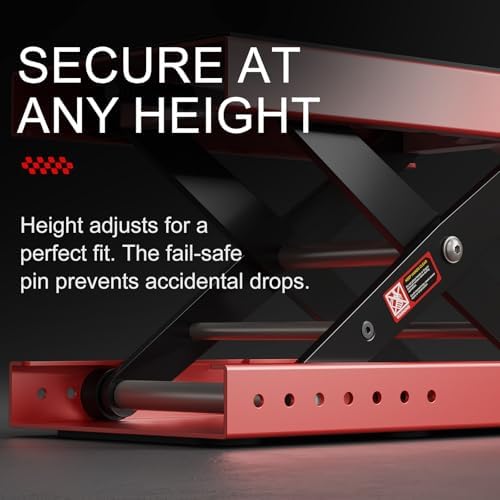 Aluminum Motorcycle Scissor Lift Jack, 1100LBS Heavy Duty - Image 6