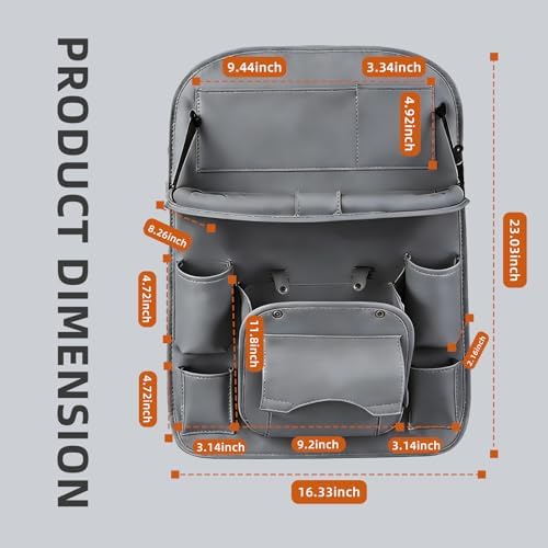 Car Seat Organizer, Storage Bag and Tray Rack, Trash Storage - Image 5
