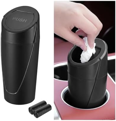 Car Trash Bin with Lid, Leak-Proof Portable Vehicle Cup Holder Garbage Can by Unknown