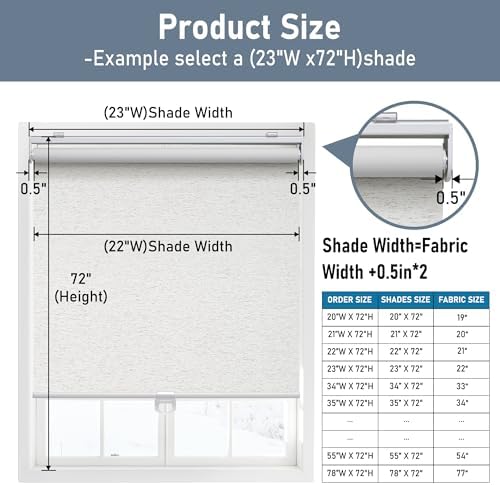 AOSKY Blackout Cordless Roller Shade - Image 3
