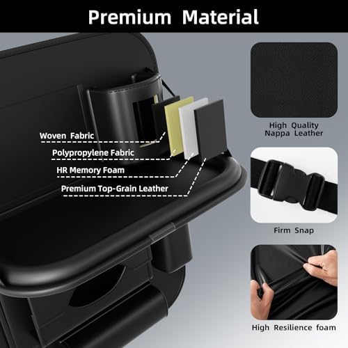 2 Pack Universal Premium Leather Foldable Car Backseat Organizer - Image 4