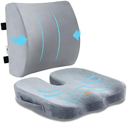 SAIREIDER Lumbar Support Pillow and Office Chair Cushion, Memory Foam Car Seat by SAIREIDER