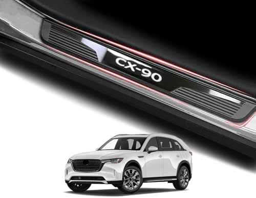 Door Sill Protector Trim Guard for Mazda CX-90 2026 2024 2025, Auto Interior - Image 2