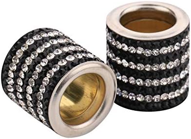 2PCS Car Headrest Collars Decor Rings Bling Bling Interior Decoration Head Rest by idain
