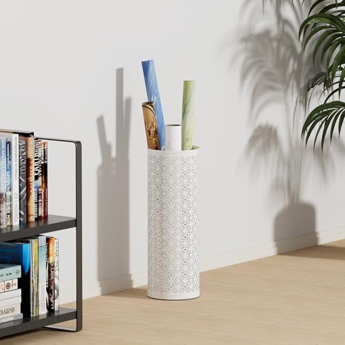 Metal Round Umbrella Stand Rack, Free Standing Umbrella Holder Bin, Canes - Image 5