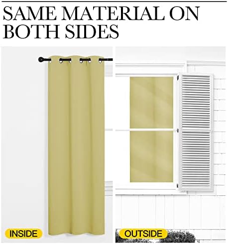 NICETOWN Window Curtain Panels, Thermal Insulated Solid Grommet Blackout - Image 6
