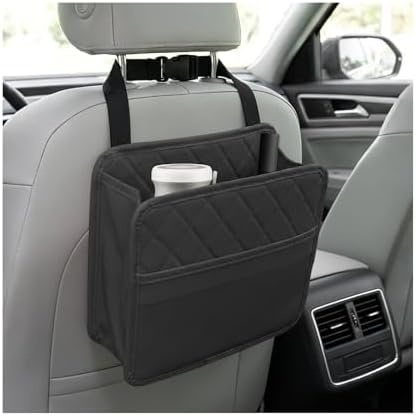 Car Seat Back Organizer, Waterproof Leather Auto Backseat Storage Pocket by Pxobiug