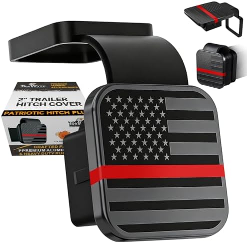 Hitch Cover, Aluminum American Flag, CAR WASH Safe, UV Resistant by TrkWyze