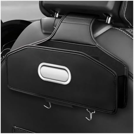 Backseat Seat Car Organizer, Tissue Box & Hooks, Adjustable Vehicle Seat by Unknown