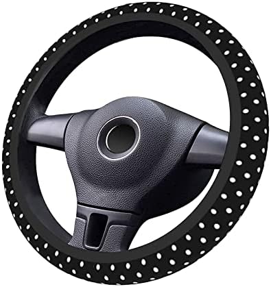 Black and White Polka Dot Steering Wheel Covers Non Slip Neoprene Steering - Image 7