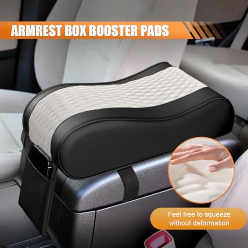 Leather Memory Foam Auto Center Console Armrest Pillow Pad - Image 3