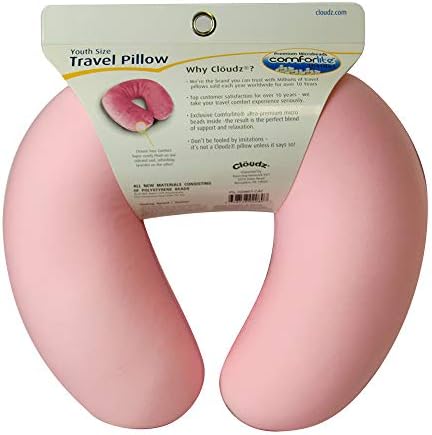 Cloudz Kids Dual Comfort Microbead Airplane Travel Neck Pillow. Super Soft Cozy - Image 2