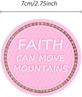 2 Pack Bling Car Cup Coasters Universal, 2.75 Inch Silicone Anti Slip Cup - Image 6