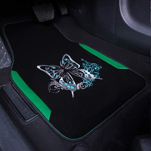 CAR PASS Embroidery Butterfly Car Floor Mats, Universal Fit - Image 2