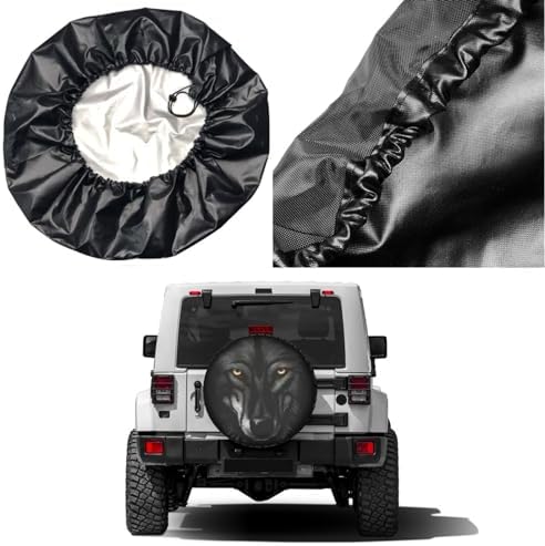 Delerain Black 3D Wolf Spare Tire Cover Wheel Protectors Sun Protector - Image 5