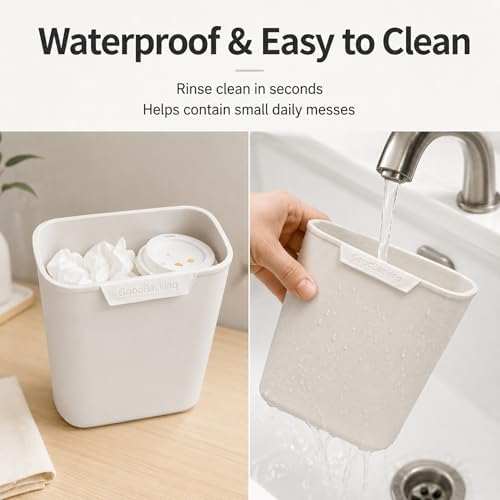 2-Pack White Silicone Car Trash Cans - Image 5