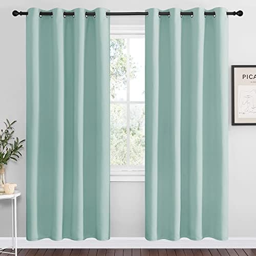 NICETOWN Aqua Blue Blackout Curtains 78" Long by NICETOWN