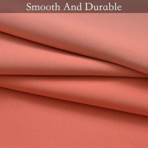 SimpleHome Ombre Gradient Coral White to Gray Curtains - Image 6