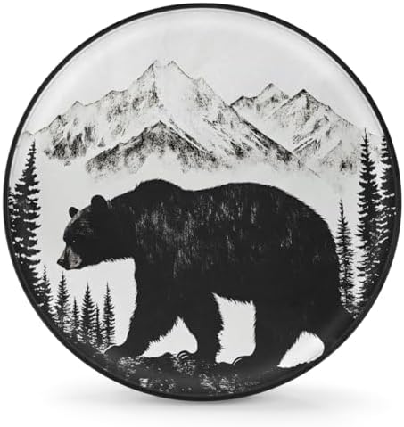 Bear Black Spare Tire Cover Dust-Proof Wheel Protector by Unknown