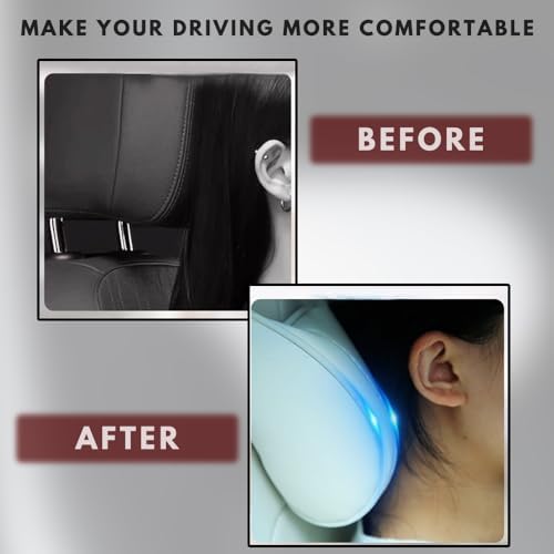 Car Headrest Neck Pillow Support Memory Foam Ergonomic Design Accessory - Image 4