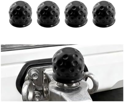 4PCS 2 Inch Trailer Hitch Ball Cover Tow Ball Protector Black by Unknown