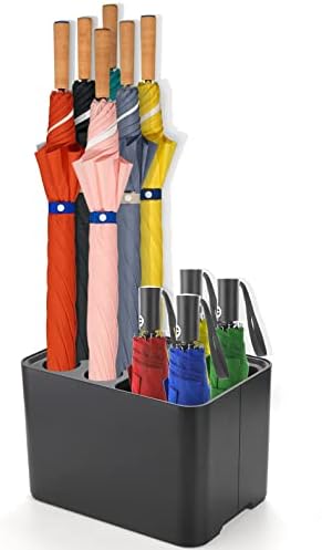 Elsjoy Black Umbrella Stand, Entryway Umbrella Organizer, Compact and Efficient by Elsjoy