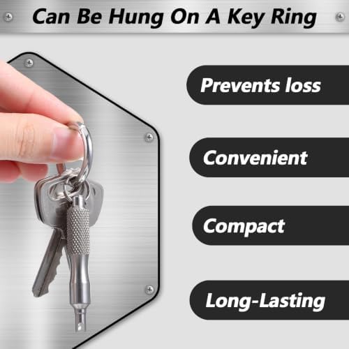 2 PCS Valve Core Removal Tool Keychain, Stainless Steel Tire Valve Stem Tool - Image 5