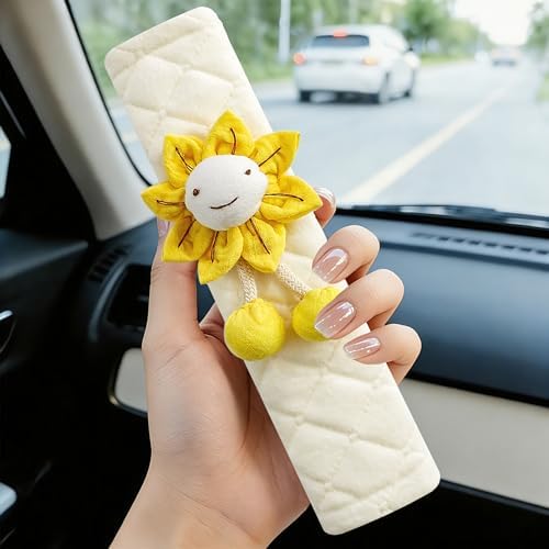 Amooca 2-Pack Braid Pattern Seat Belt Covers Shoulder Pads - Image 2